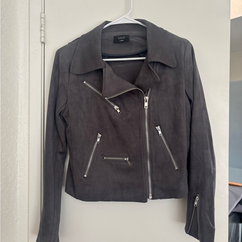 Women's grey suede VICI jacket